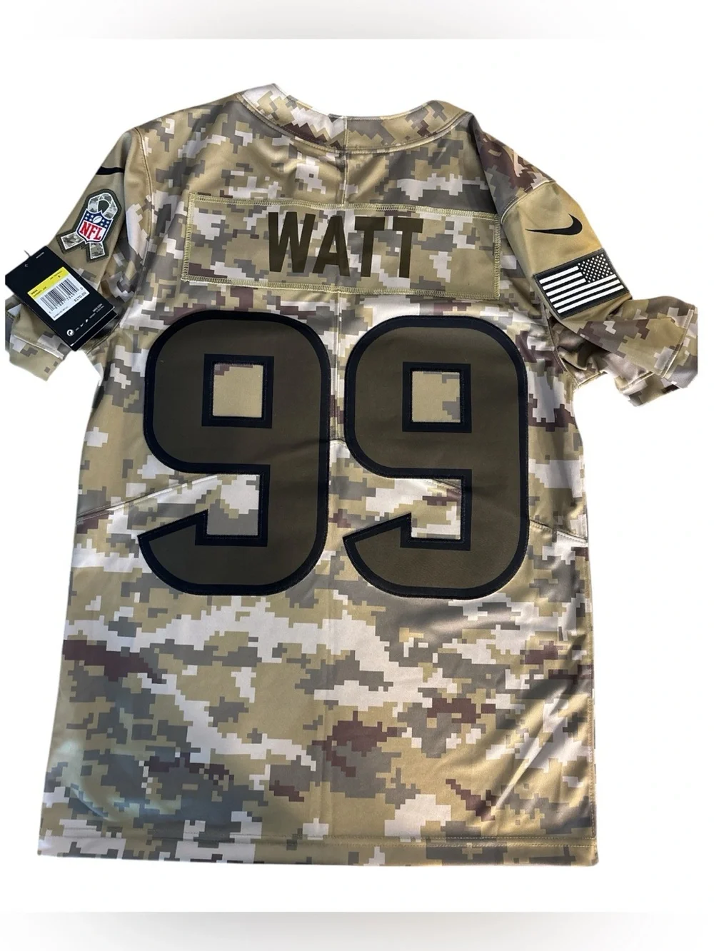 Nike Men’s Houston Texans Camo #99 Football Jersey - Olive/Khaki